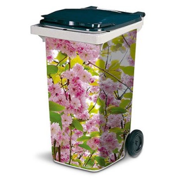 Décor de poubelle - Cerisier