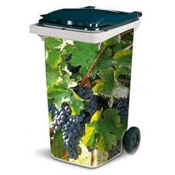 Décor de poubelle - Raisin