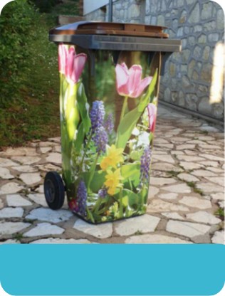 Décors de poubelle d'extérieur